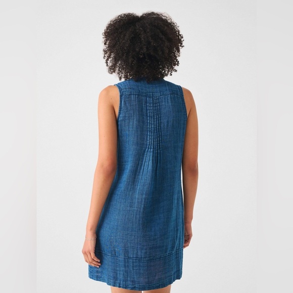 Faherty Isha Dress, Indigo, Medium - Picture 3 of 8